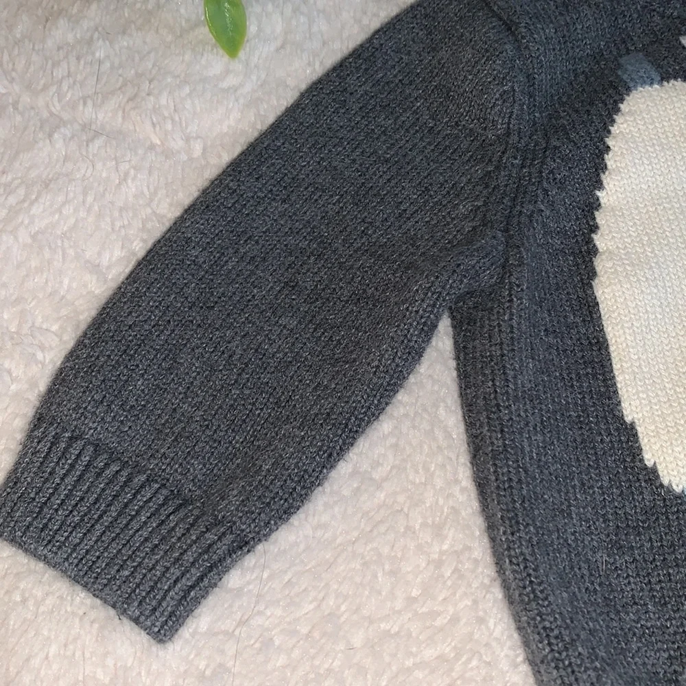 Gap 3-6M Baby Boy Gray Polar Bear Sweater EUC💗 - Picture 5 of 8